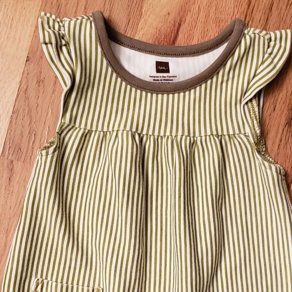 Tea Collection Green Stripe Dress - Picture 3 of 7